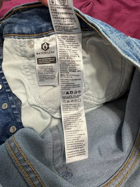 Levi's Wedgie Straight Jeans Women's Size 18W Blue Denim Button Fly - Picture 11 of 13